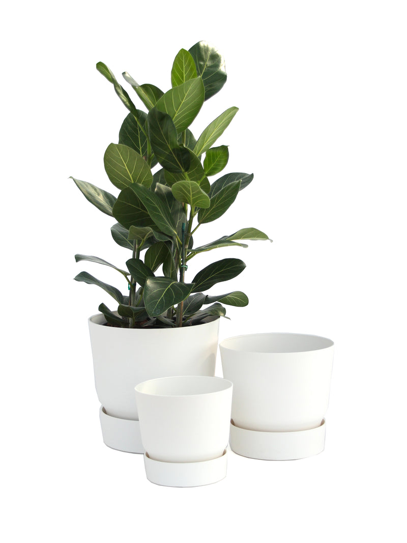 Elho Greenville Round Pot (White)
