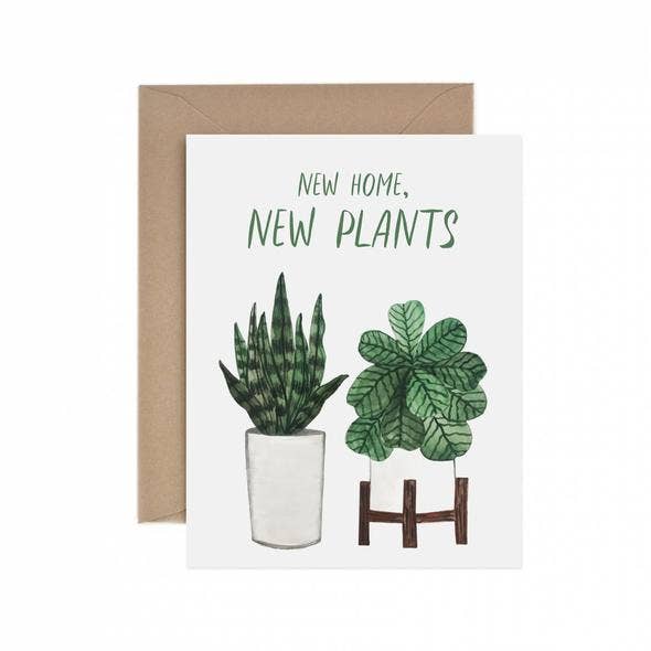 New Home New Plants Housewarming Greeting Card